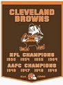 Cleveland Browns 24" x 36" NFL Dynasty Banner from Winning Streak Sports