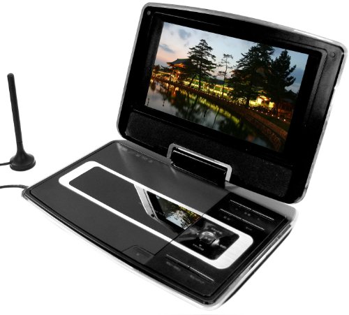 Dioconnect(ディオコネクト) ワンセグチューナー内蔵 180度回転式 7インチポータブルDVDプレーヤー CPRM・SD/USB/MSカード対応 【ヘッドレスト固定キャリングケース付】 DPD-700i <33495>