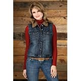 Cripple Creek&reg; Denim Faux Lined Vest for Women by Renton Western Wear