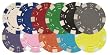 Da Vinci 50 Clay Composite Dice Striped 11.5 gram Poker Chips, Choose from 11 colors