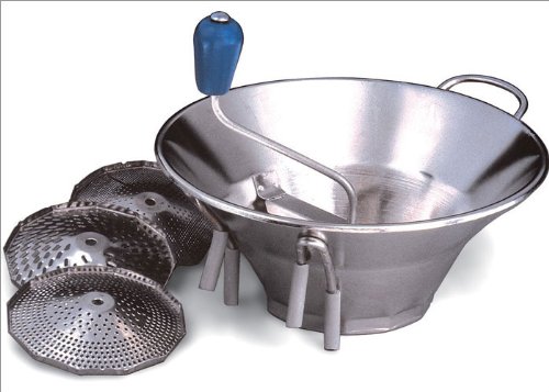 Paderno World Cuisine S3 and S3015 and S3025 and S3040 Tinned Food Mill #3 with Optional Replacement