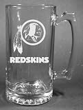 NFL Washington Redskins Laser Etched 27oz Glass Beer Mug