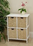 Kitchen & Housewares : Henley 4 Drawer White Cabinet
