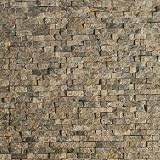 Dark Emperador Split Face 1x2 Mosaic Tile for Kitchen Backsplash, Wall tile, Exterior Walls