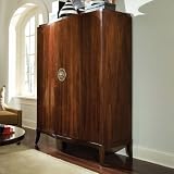 American Drew Bob Mackie Signature Serpentine TV Armoire in Rosewood Finish