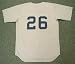 WADE BOGGS Boston Red Sox 1987 Majestic Cooperstown Away Throwback Baseball Jersey, MEDIUM