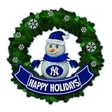 New York Yankees Snowman LED Wreath