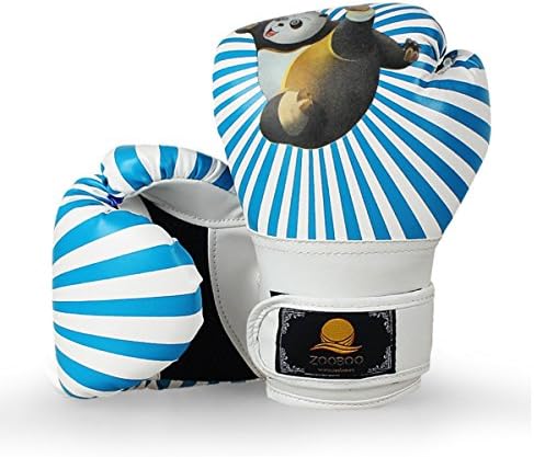 Daycent Children's PU Boxing Gloves MMA Training Kung Fu Panda (Blue)
