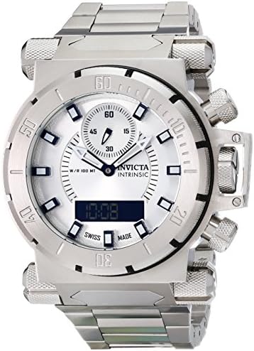 Invicta Men's 12487 Coalition Forces Analog-Digital Display Swiss Quartz Silver Watch
