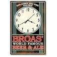 Retro style BROAS' Beer & Ale wall clock USA