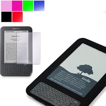 Peau de silicone pour lecteur de livre électronique Amazon Kindle 3, Kindle Wireless 3G Wi-Fi - modèle dernière génération, écran 6