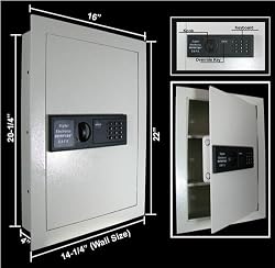 Large Flat Keyless Electronic Digital Lock Wall Safe Home or Office Security