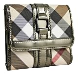 Burberry Small PVC Coated Canvas Nickel Leather Folding Wallet 3338581