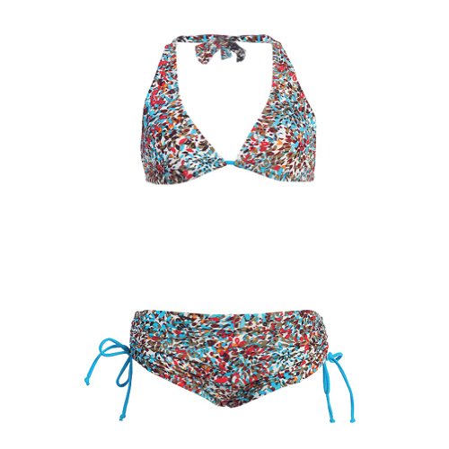 Bikini Set Mosaic Top Boyleg Shorts