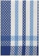 100% Cotton Jacquard Blue and White Dishtowel 18" X 28" Set / 6