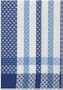 100% Cotton Jacquard Blue and White Dishtowel 18" X 28" Set / 6