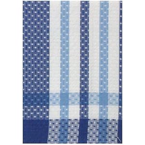 Buy 100% Cotton Jacquard Blue and White Dishtowel 18 X 28 Set 6 now!