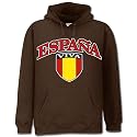 Espana Flag Crest Hoodie, Spain Viva Espana Sweater, International Soccer Sweatshirts (Many Colors Available)