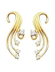 Pair of 14K Yellow Gold Diamond Earrings - 0.38 Ct. -- LIFETIME WARRANTY