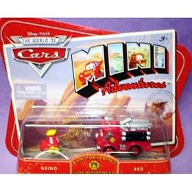 The World of Cars Mini Adventures Radiator Springs Fire Department Guido & Red