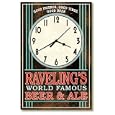 Retro style RAVELING'S Beer & Ale wall clock USA