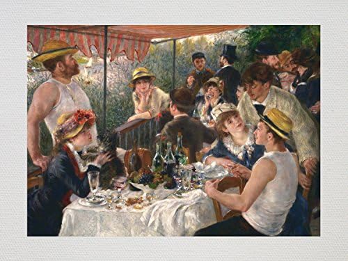 Yimei Art Waterproof Lunch of the Boating Party By Pierre-auguste Renoir Art Print Poster Home Bedroom Office Decoration 20"x28"