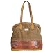 Aryana Neutral Fur Suede Dual Shoulder Strap Zip Closure Womens Purse