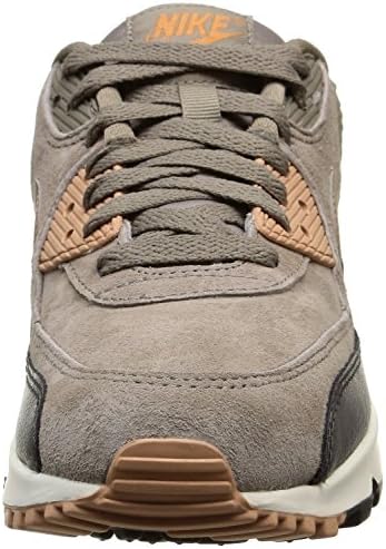 Nike Women's Air Max 90 Lthr Iron/Mtlc Rd Brnz/Drk Strm/Sl Running Shoe Size 5 Women US 768887-201