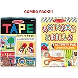 Melissa & Doug Scissor Skills Activity Pad (Tape Activity Book - Scissor Skills Activity Pad)