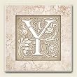 AbsorbaStone Coaster set~ Monogram Initial Y ~ 4 Tile Drink Coasters ~ code 594C