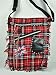 Red Plaid 50s Skull Punk Bag Purse British Deathrock Oi