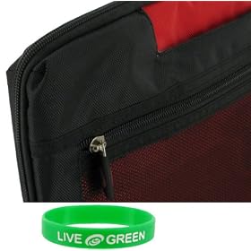 Checkpoint Friendly Carrying Case Bag for Sony VAIO VGN-NW150J/S 15.5-Inch (Seal Series Red / Black)