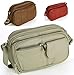 Womens Leather Adjustable Strap Multi Pocket Organizer Cross Body Purse