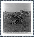 Historic Print (S): [British artillery during Boer War: big guns of HMS MONARCH & DORIS - resting on the mar