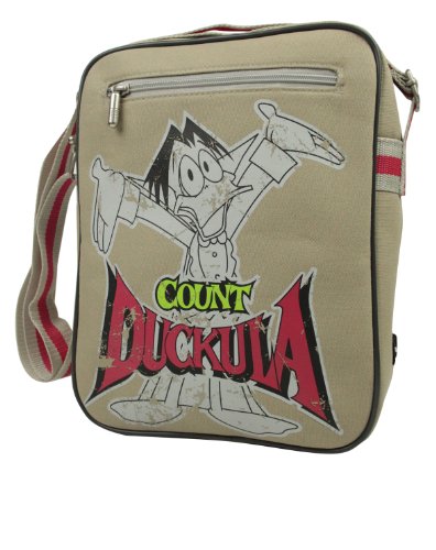 Official Count Duckula Logo Cream Canvas Flight Bag Official Count Duckula Logo Cream Canvas Flight Bag
