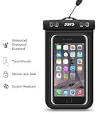 JOTO Universal Waterproof, Snowproof, Dirtproof Case Bag for iPhone 6, 6 Plus, 5S 5C 5 4S, Samsung Galaxy S6, S6 Edge, S5, S4, S3, Note 4 / 3 / 2 / 1, HTC One M9, M8, M7, Max, LG G4 G3 G2, Nexus 6, 5, 4, Sony Xperia Z3, Z2, Z1, Nokia Lumia, BlackBerry, Motorola MOTO G, X, E - Also fits other Smartphone, iTouch, MP3 player, up to 6-Inch Diagonal, Credit Card Wallet Money Dry Bag, IPX8 Certified to 100 Feet (Black)