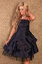Edles Kleid Cocktailkleid Abendkleid lila, rot o. schwarz Corsagen Form Petticoat Stil 60er Jahre