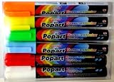 Popart Wet-Erase Fluorescent Markers, Water base,easy to wipe off, ideal for decorating and writing on glass,windows,board and all non-porous surfaces,