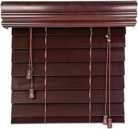 2" Basswood Blinds - 3 Colors - 36" Length (25-28.75" Widths) Free Shipping (Mahogany, 29.00Wx36L)