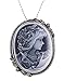 Soulbreezecollection Light Gray Cameo Pendant Necklace Charm Fashion Jewelry for Women