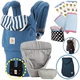エルゴベビー抱っこ紐 (ベルト付）防寒セットオリジナル/ビーチハウス・インサート3III 【日本正規品2年間保証-SG認定】(マルチプルカバー＋よだれパッド+収納ポーチ）CREGBCBHDADS14N
