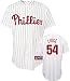 Brad Lidge Jersey: Youth 2010 Majestic Home Pinstripe Replica #54 Philadelphia Phillies Jersey - Small (8)