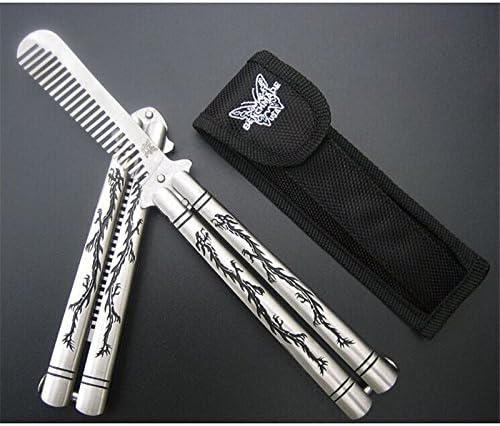 Practice Balisong Butterfly Dragon Style Knife Outdoor Trainer Sheath Comb Gift