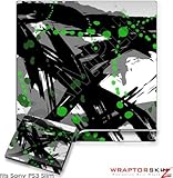 Sony PS3 Slim Skin - Abstract 02 Green