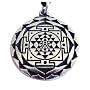 Sri Chakra Shri Yantra Pendant Mantra Hindu Goddess Necklace Amulet Jewelry