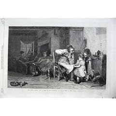 Musikunterricht-Alter Mann-KinderStuhl-HundeSch�ne Kunst 1869