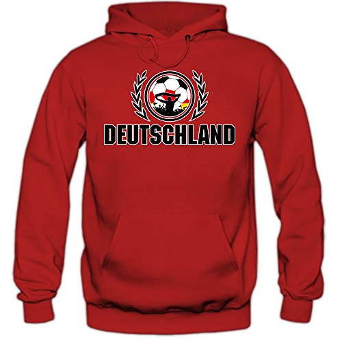 Deutschland EM 2016 #2 Hoody | Fußball | Herren | Die Mannschaft | Trikot | Nationalmannschaft, Farbe:Rot (Red F421);Größe:S