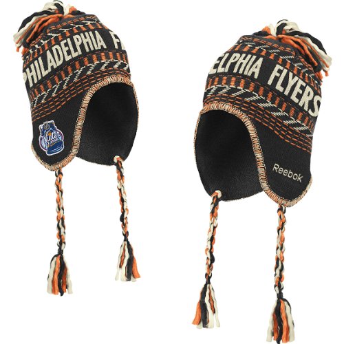 Reebok Philadelphia Flyers 2012 Winter Classic Tassle Knit Hat One Size Fits All