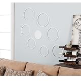 Bubble 3pc Metal White Finish Wall Sculpture