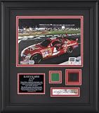 Kasey Kahne - Coca-Cola 600 - Framed 8x10 Photograph with Autographed Card, Race Used Tire and Flag Piece